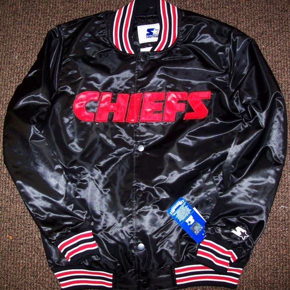 chiefs starter jacket black